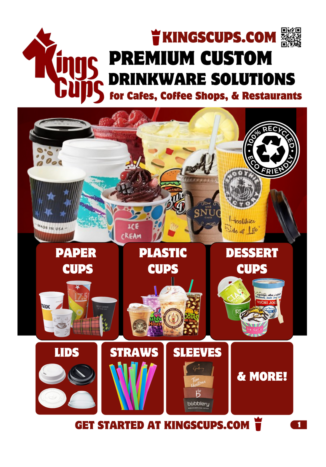 Custom Drinkware Packaging Supplier for Restaurants & Coffee Shops - Kings Cups