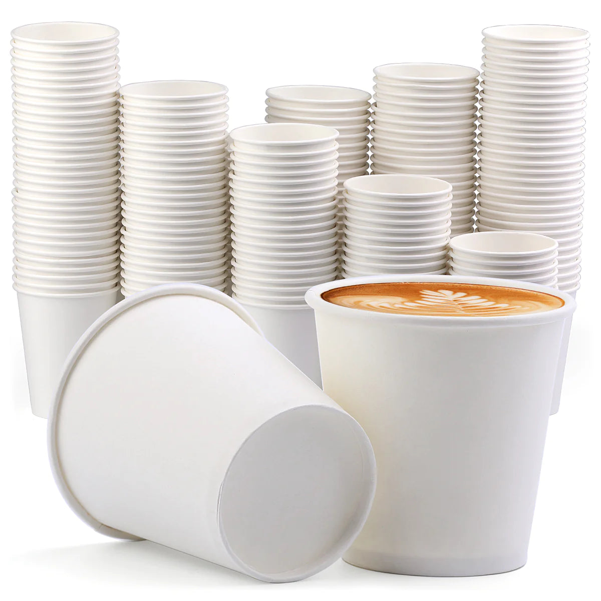 1000 Count 12 oz Disposable White Paper Cups