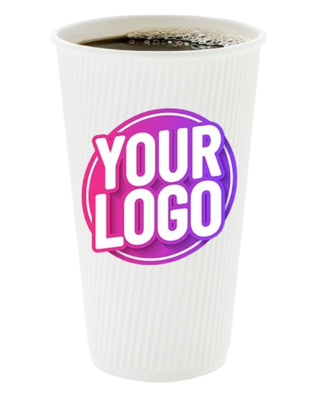 16 oz Ripple Double Wall Paper Cups