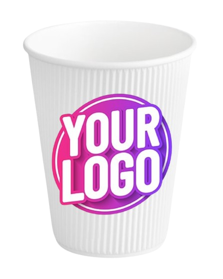 12 oz Ripple Double Wall Paper Cups | Heat Insulated Cups