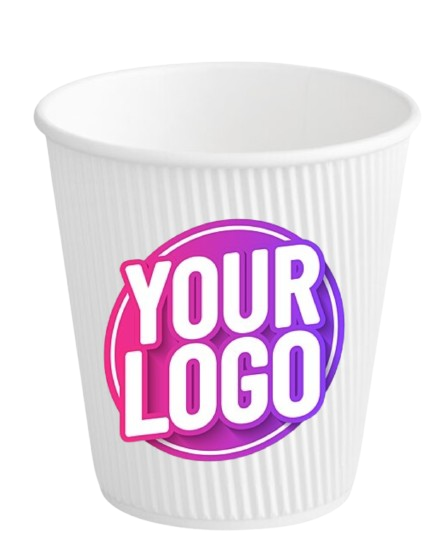 8 oz Ripple Double Wall Paper Cups
